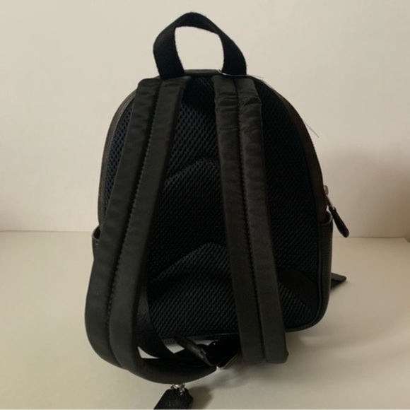 NWT. COACH Mini Court Backpack In Signature Canvas Leopard main image 5